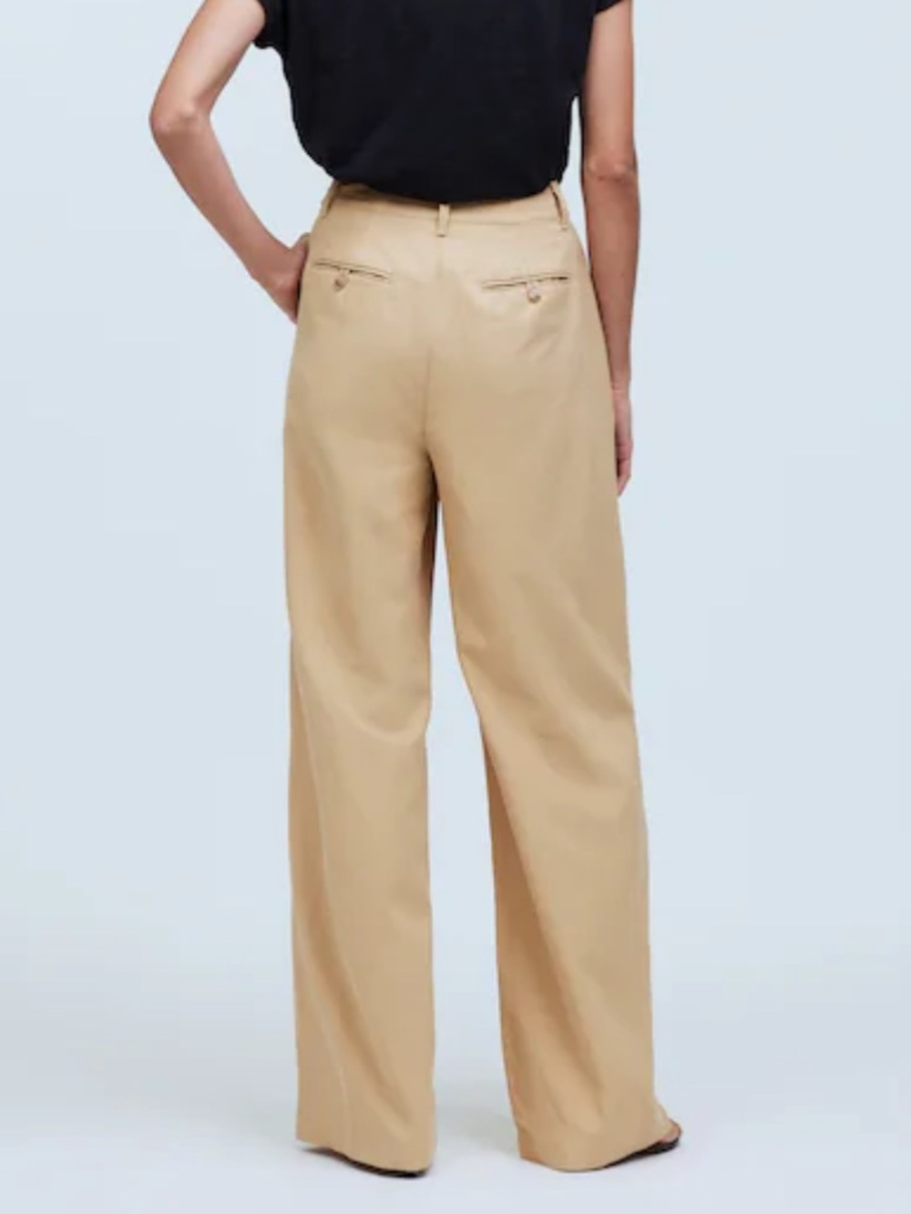 Madewell Harlow Wide Leg Pant High Rise Size 4 In Khaki Style NG521 NWOT - Picture 2 of 13